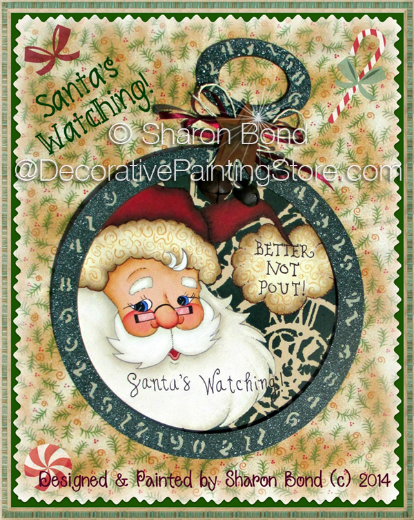 Santas Watching ePattern by Sharon Bond - PDF DOWNLOAD